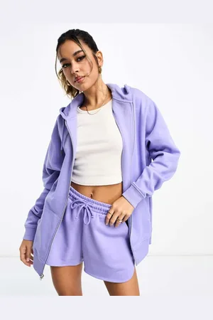 ASOS Womens oversized zip through hoodie in vintage - Size 6 UK