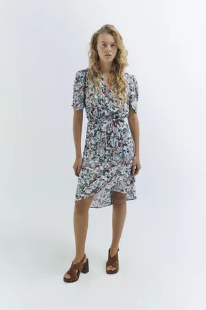 IKKS Womens Paisley Print Midi Dress - - Size 14 UK