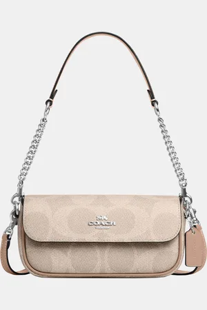 Coach Womens Hailey Flap Bag in Maxi Signature Canvas - - One Size