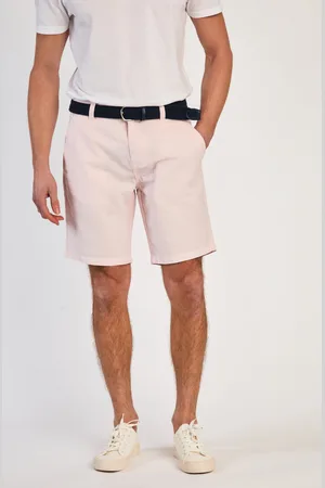Tokyo Laundry Mens Cotton Oxford Shorts With Belt - Size Medium