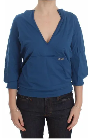 Exte WoMens Cotton Top Pullover Deep V-neck Sweater material_polyamide - Size IT 40 (Womens)