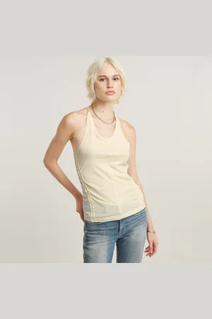 G-Star Womens G-Star RAW Gathered Slim Tank Top - Cotton - Size Medium