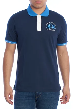 La Martina Mens Regular Fit Short Sleeve Polo YMP005-PK001 - - Size Small