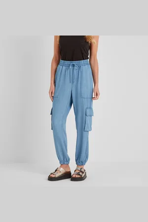 Tog 24 Keney Womens Trousers - Faded Indigo - Rayon - Size 12 UK