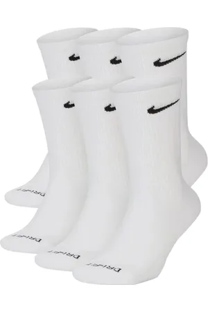 Nike Unisex Everyday Plus Cushioned Training Crew Socks (6 Pairs) Cotton - Size Large