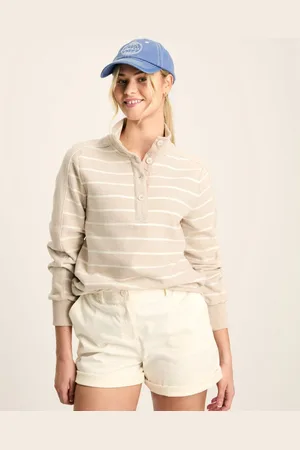 Joules Southwold Womens 1/4 Button Sweatshirt - - Size 8 UK