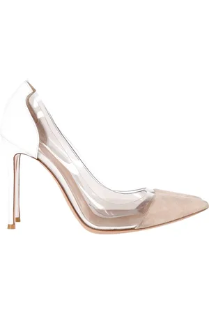 Gianvito Rossi Pre-owned Womens Plexi Pointed Toe Pumps in Leather - Size 39.5 EU/IT