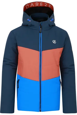 Dare 2B Kids Unisex Childrens/Kids Jolly Padded Jacket (Athletic Blue/Orange Rust) - - Size 9-10Y