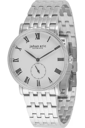 Johan Eric Holstebro Mens Watch, Steel LCase, White Dial, Bracelet - Stainless Steel - One Size