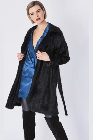 Jayley Womens Faux Fur Coat - - One Size