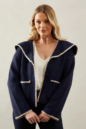 wallis Womens Whipstitch Pocket Front Cardigan - - Size Medium