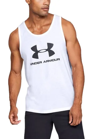 Under Armour Mens Sportstyle Logo Wicking Fitness Tank Top in Jersey - Size Small
