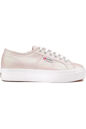 Superga Womens 2740 Platform Lame Trainers - Canvas - Size UK 6