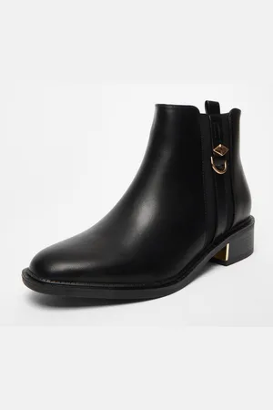 Quiz Womens Wide Fit Flat Ankle Boot - Size 3 Wide Fit (UK Shoe)