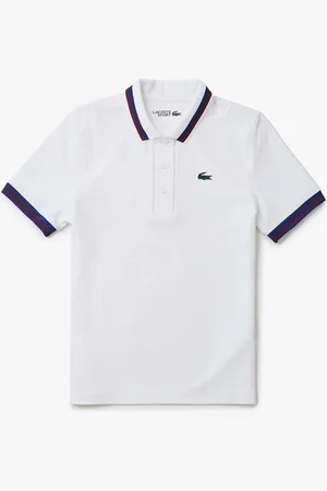 Lacoste Womens UV Protect Stripe Collar Tennis Polo Shirt in - Size 10 UK