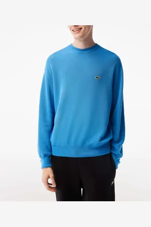 Lacoste Mens Round Neck Organic Cotton Sweatshirt in Blue - - Size X-Small