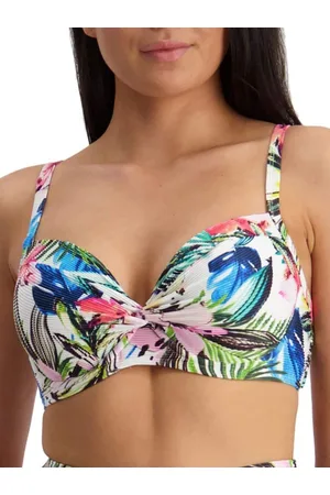 Moontide Womens Swimwear Cross Front Bikini Top - Polyamide - Size 32E