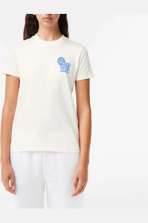 Lacoste Womens x Eleven by Venus Cotton T-Shirt in - Size 4 UK