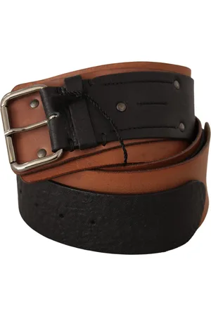 Costume National WoMens Black Leather Silver Buckle - Size 85 cm