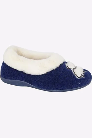 Sleepers Nikki Faux Fur Cuff Sheep Slipper Womens - - Size UK 3