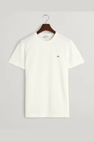 GANT Mens Slim Pique Short Sleeve T-Shirt - - Size Medium