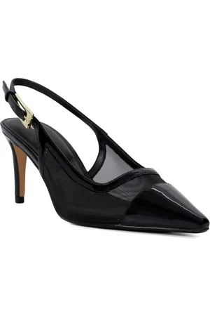 Dune Womens Ladies Closed - Mesh Detail Pointed Toe Slingback Heels - - Size UK 3