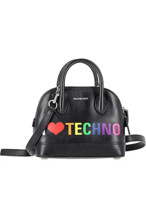 Balenciaga Pre-owned Womens XXS Ville "I Love Techno" Handbag in Calf Leather Sheepskin - One Size