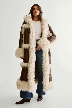 NASTY GAL Womens Premium Duffle Hooded Aviator Coat - - Size 6 UK