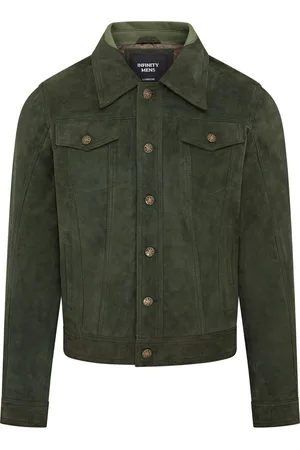 Infinity Mens Trucker Goat Suede Western Jeans Jacket - Yangon - - Size X-Small