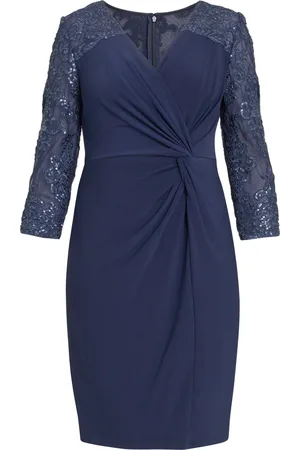 Gina Bacconi Womens Alberta Short Surplice Neckline Sheath Dress - - Size 22 UK