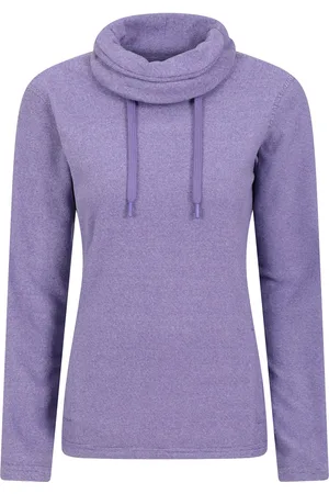 Mountain Warehouse Womens/Ladies Hebridean Cowl Neck Fleece Top (Grape) - - Size 10 UK