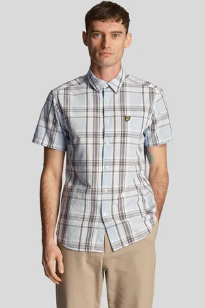 Lyle & Scott Linen Mens Check Shirt - - Size Medium