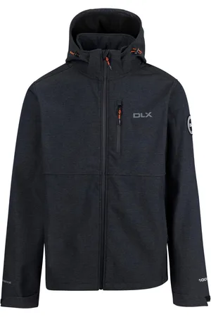 DLX Mens Justin Marl Soft Shell Jacket (Black Marl) - - Size Large