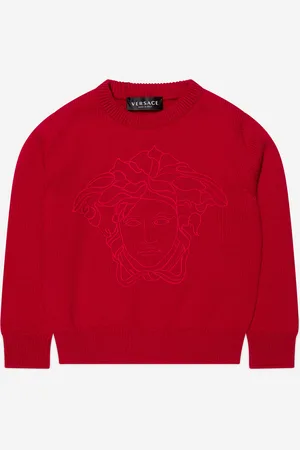 VERSACE Girls Knitted Medusa Jumper in - Size 10Y