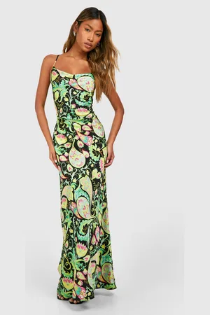 Boohoo Womens Paisley Maxi Slip Dress - - Size 16 UK