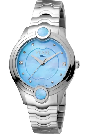 Ferre FM1L083M0041 WoMens Black Dial Stainless Steel Watch - - One Size