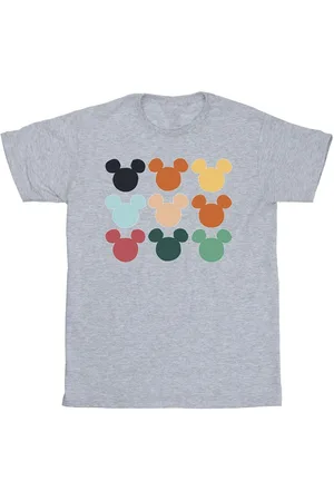 Disney Boys Mickey Mouse Heads Square T-Shirt (Sports Grey) - - Size 12-13Y