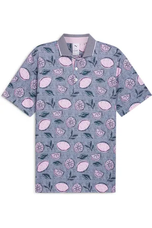PUMA X ARNOLD PALMER Mens Pink Lemonade Polo Shirt - - Size Medium