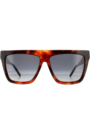 HUGO BOSS Square Womens Havana Dark Grey Gradient Sunglasses - - One Size