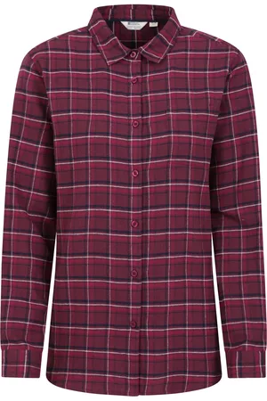 Mountain Warehouse Womens/Ladies Balsam Brushed Flannel Longline Shirt Cotton - Size 8 UK