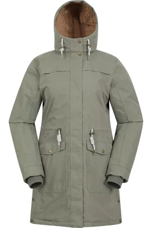 Mountain Warehouse Womens/Ladies Acorn Waterproof Borg Lined Padded Parka ( Green) - Size 8 UK
