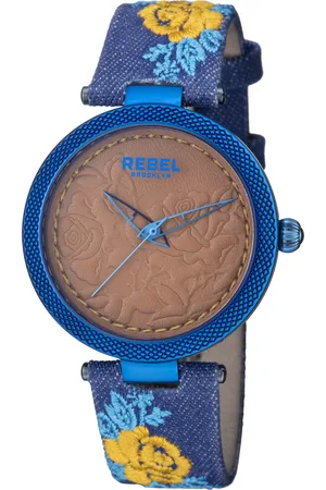 REBEL WoMens Carroll Gardens Yellow Gold/Bronze Dial Cloth Watch - - One Size