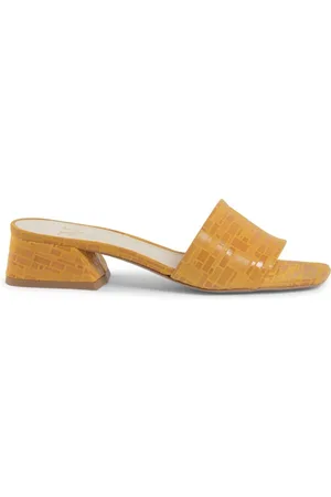VERSACE 19V69 Womens Sandal NEPER STAMP. MAT. SENAPE Leather - Size UK 6