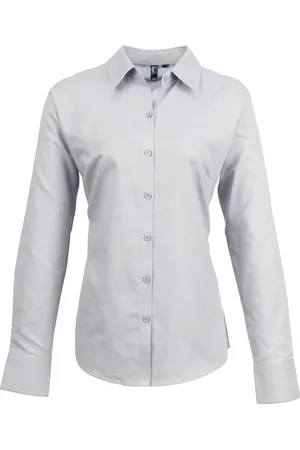Premier Womens/Ladies Signature Oxford Long-Sleeved Shirt - Size 10 UK