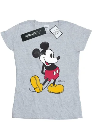 Disney Womens/Ladies Mickey Mouse Classic Kick Cotton T-Shirt (Heather ) - Size 2XL