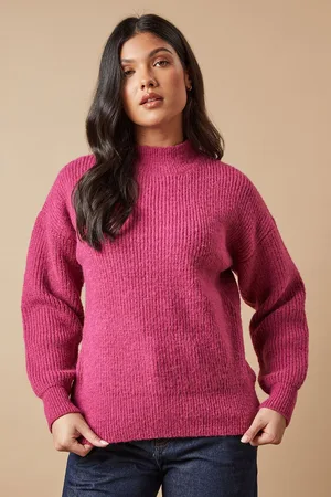 Oasis Womens Ribbed Crew Neck Jumper - Polyamide - Size Medium