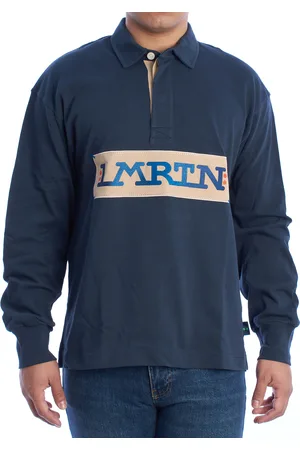 La Martina Mens Over Fit Long Sleeve Polo UMP316-JS305 Men - - Size X-Large