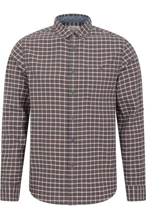 Mountain Warehouse Mens Driftwood Checked Organic Shirt (Dark ) - Size X-Small