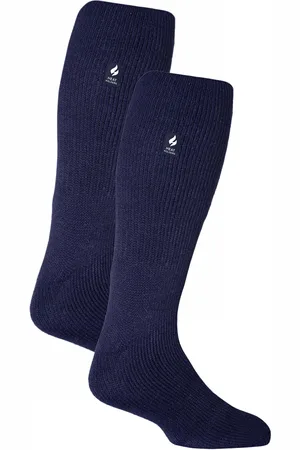 Heat Holders 2 Pack Mens Extra Long Knee High Ski Socks - - Size UK 6-11
