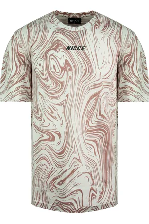 Nicce London Crew Neck Short Sleeve Pink Mens Ash T-Shirt 211 1 09 05 0338 Cotton - Size Small